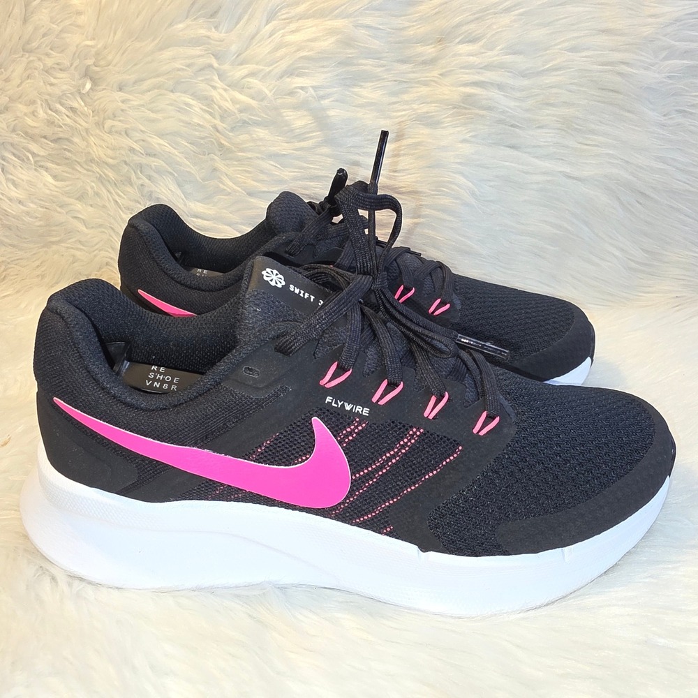 Nike Run Swift 3 Running Shoes - Women's 8 - Black White Hyper Pink